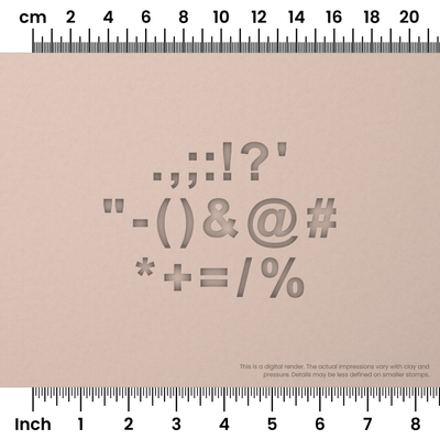 Arial Bold | Symbol Stamp Sets - Ceramind® Tools