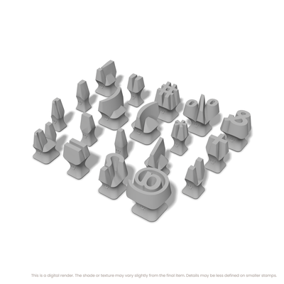 Arial Bold | Symbol Stamp Sets - Ceramind® Tools
