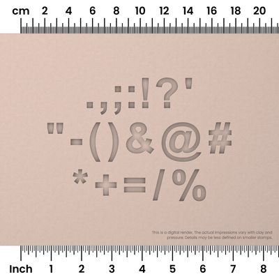 Arial Bold | Symbol Stamp Sets - Ceramind® Tools