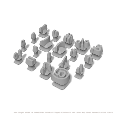 Arial Bold | Symbol Stamp Sets - Ceramind® Tools
