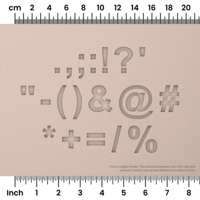 Arial Bold | Symbol Stamp Sets - Ceramind® Tools