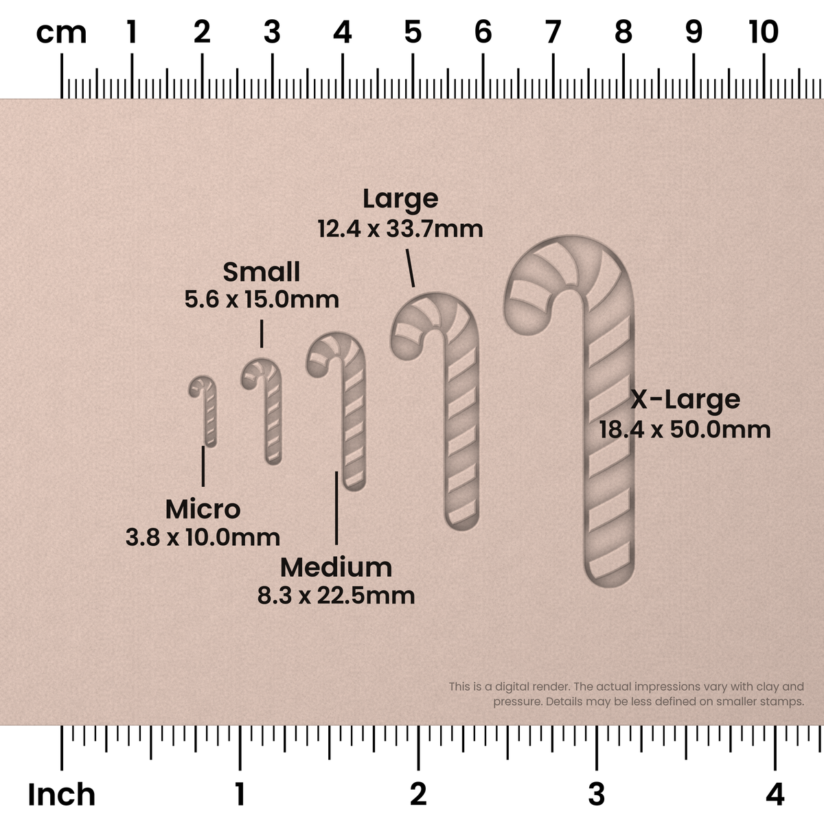 Candy Cane Stamps - Ceramind® Tools