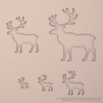 Reindeer (Standing) Stamps - Ceramind® Tools