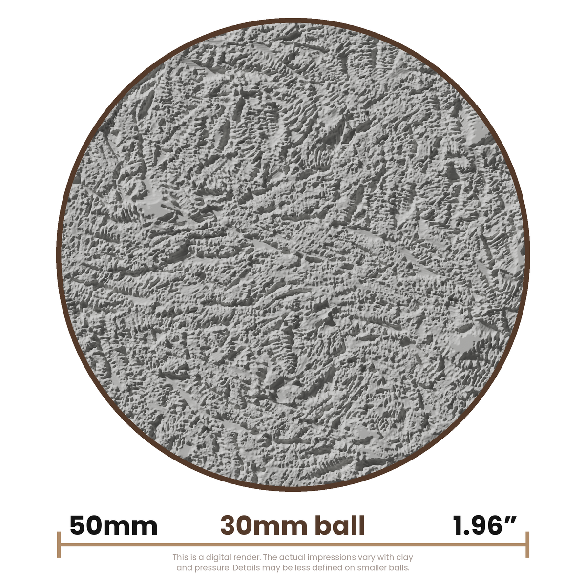 Texture Ball | Ferns Texture - Style 02 - Ceramind® Tools