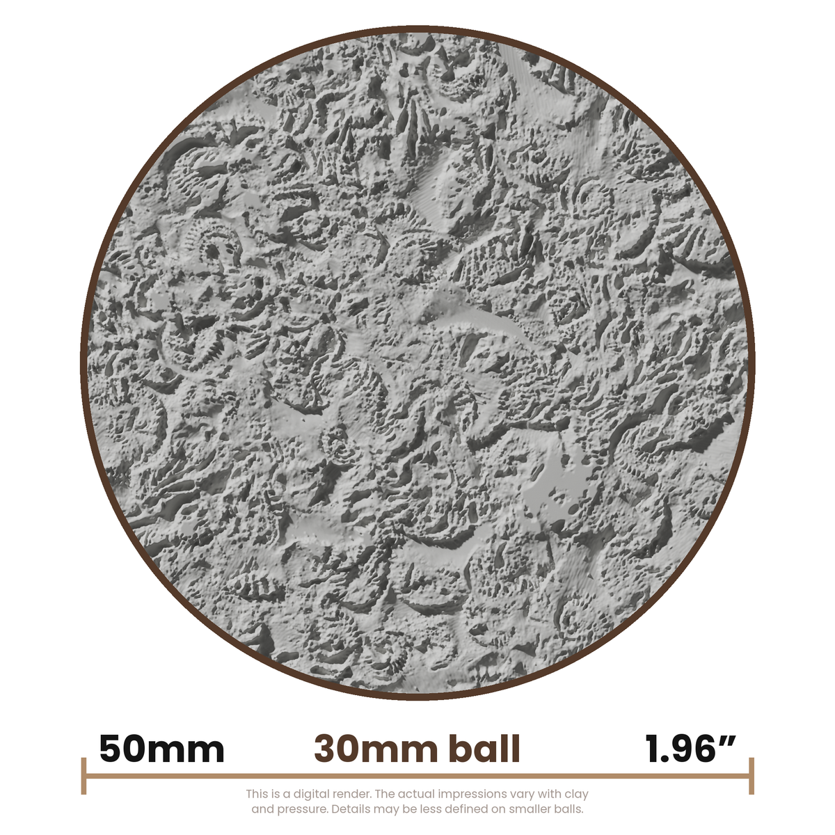 Texture Ball | Fossil Texture - Style 01 - Ceramind® Tools