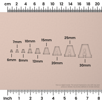 Alfa Slab One | All Caps | Alphabet Stamp Sets - Ceramind® Tools