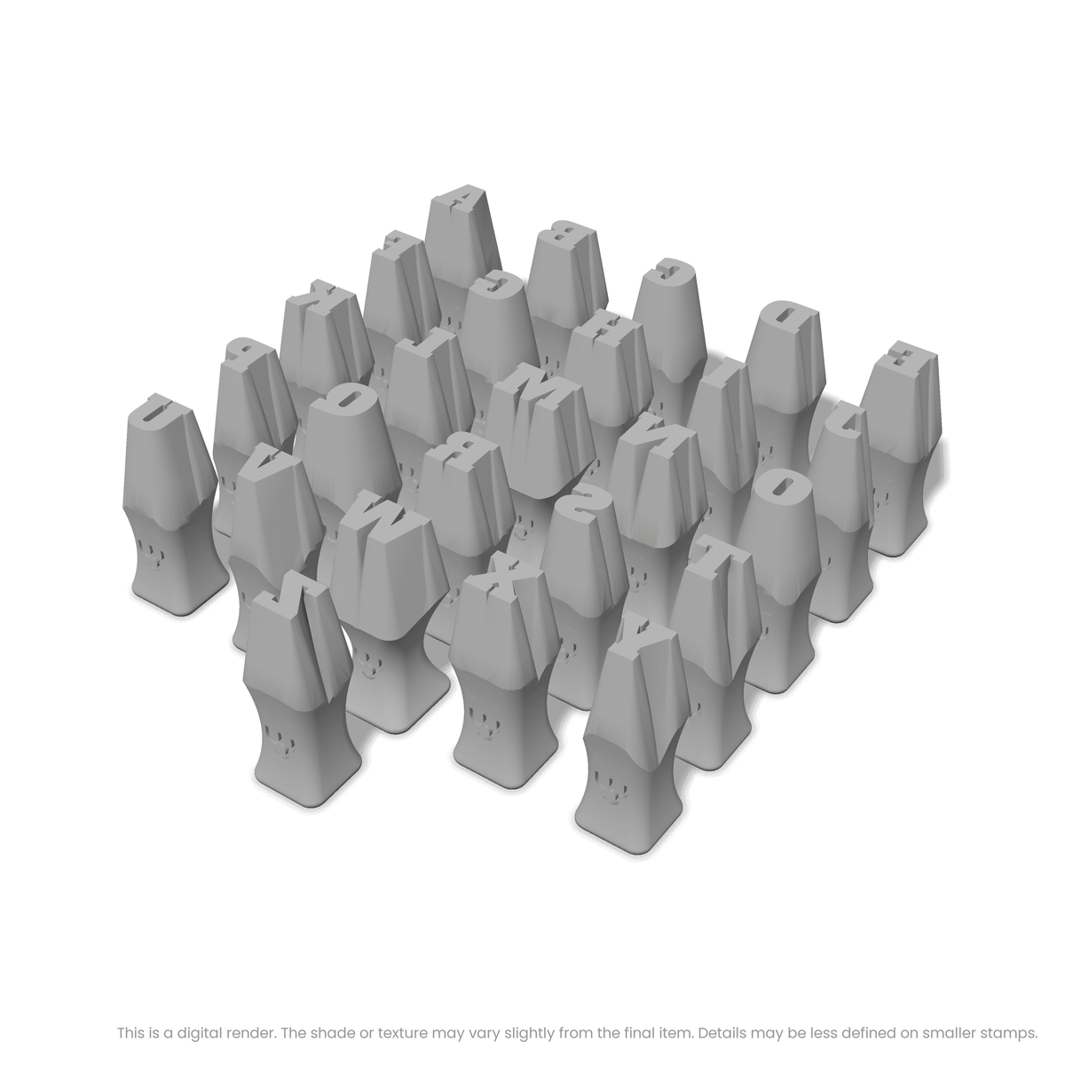 Alfa Slab One | All Caps | Alphabet Stamp Sets - Ceramind® Tools
