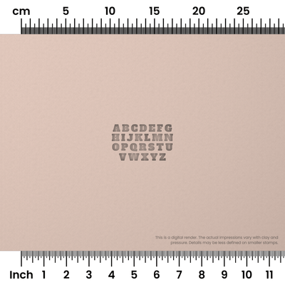Alfa Slab One | All Caps | Alphabet Stamp Sets - Ceramind® Tools