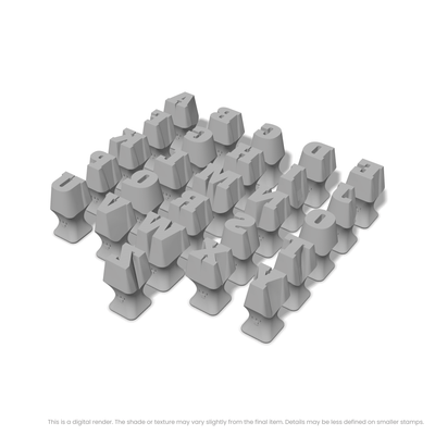 Alfa Slab One | All Caps | Alphabet Stamp Sets - Ceramind® Tools