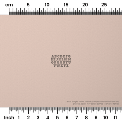 Alfa Slab One | All Caps | Alphabet Stamp Sets - Ceramind® Tools