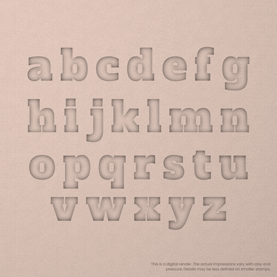 Alfa Slab One | Font Rail Stamp Sets | Letters, Numbers, and Symbols - Ceramind® Tools