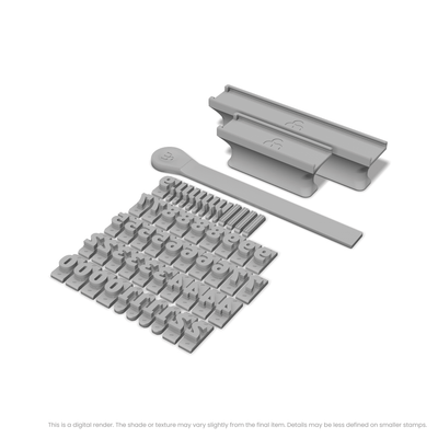 Alfa Slab One | Font Rail Stamp Sets | Letters, Numbers, and Symbols - Ceramind® Tools