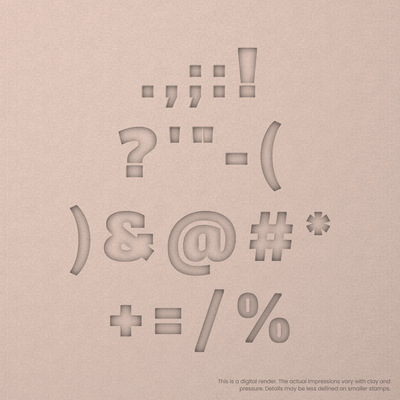 Alfa Slab One | Font Rail Stamp Sets | Letters, Numbers, and Symbols - Ceramind® Tools