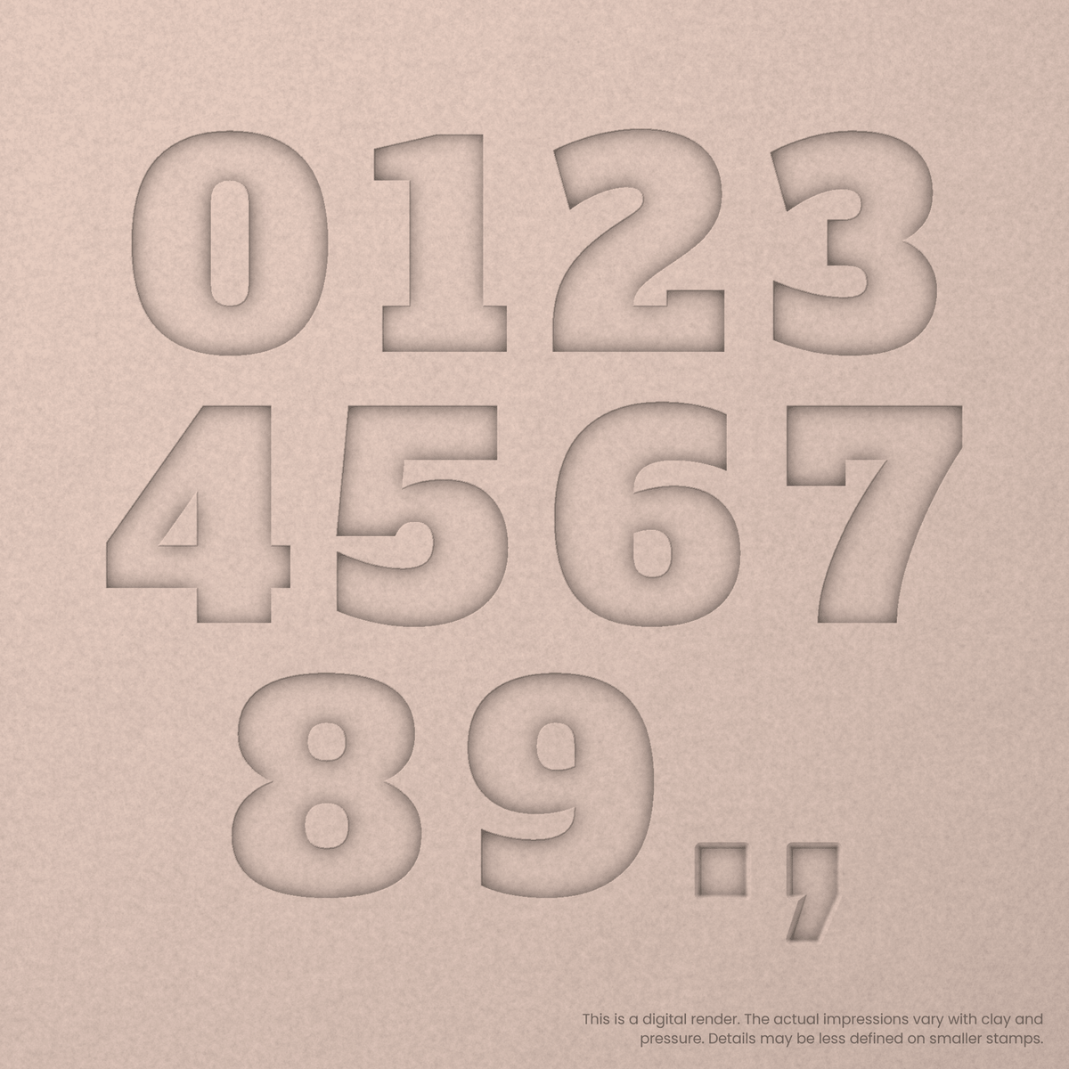 Alfa Slab One | Font Rail Stamp Sets | Letters, Numbers, and Symbols - Ceramind® Tools