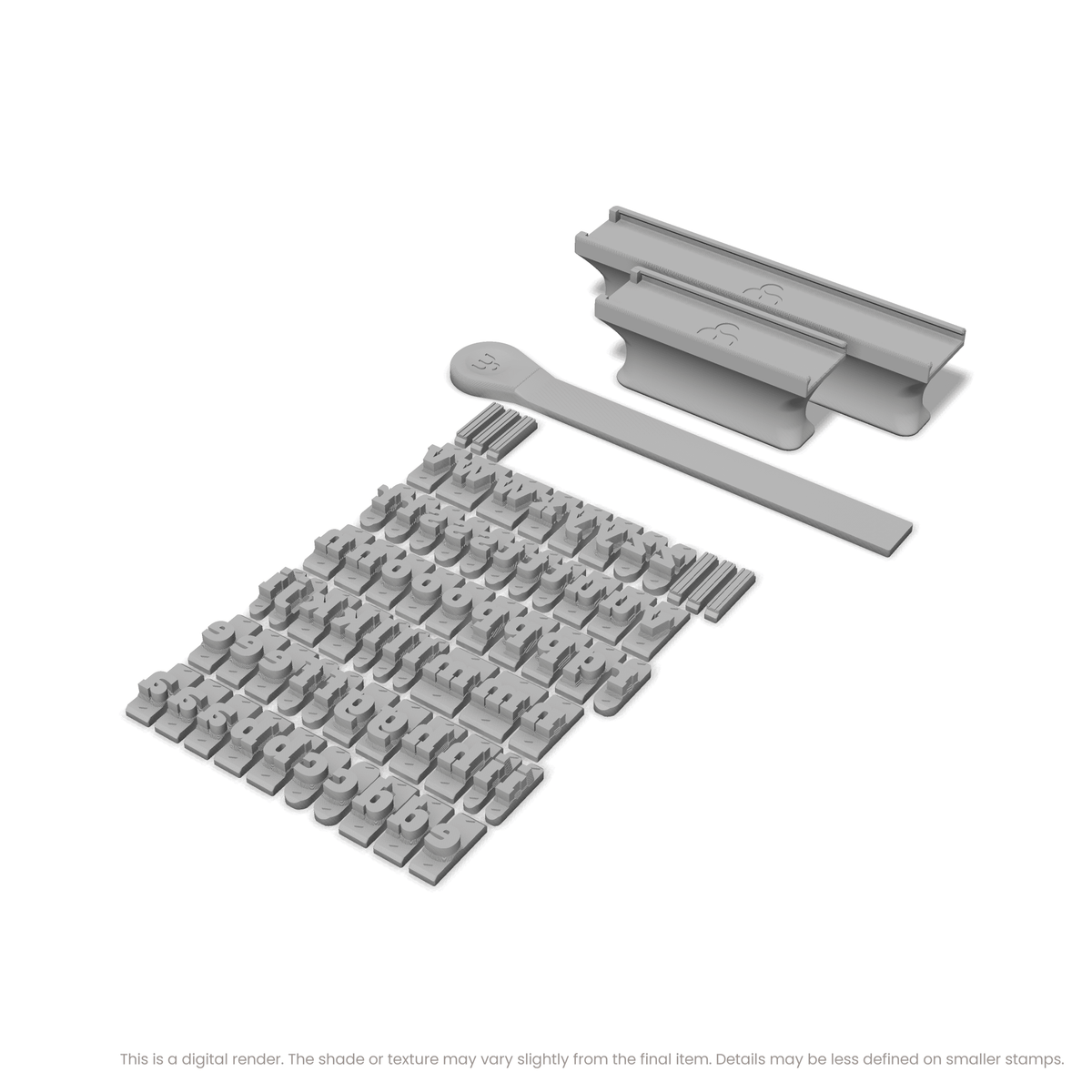 Alfa Slab One | Font Rail Stamp Sets | Letters, Numbers, and Symbols - Ceramind® Tools
