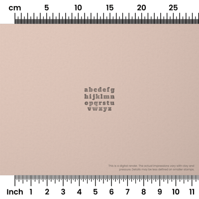 Alfa Slab One | Lowercase | Alphabet Stamp Sets - Ceramind® Tools