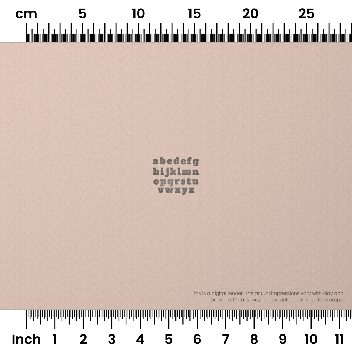 Alfa Slab One | Lowercase | Alphabet Stamp Sets - Ceramind® Tools