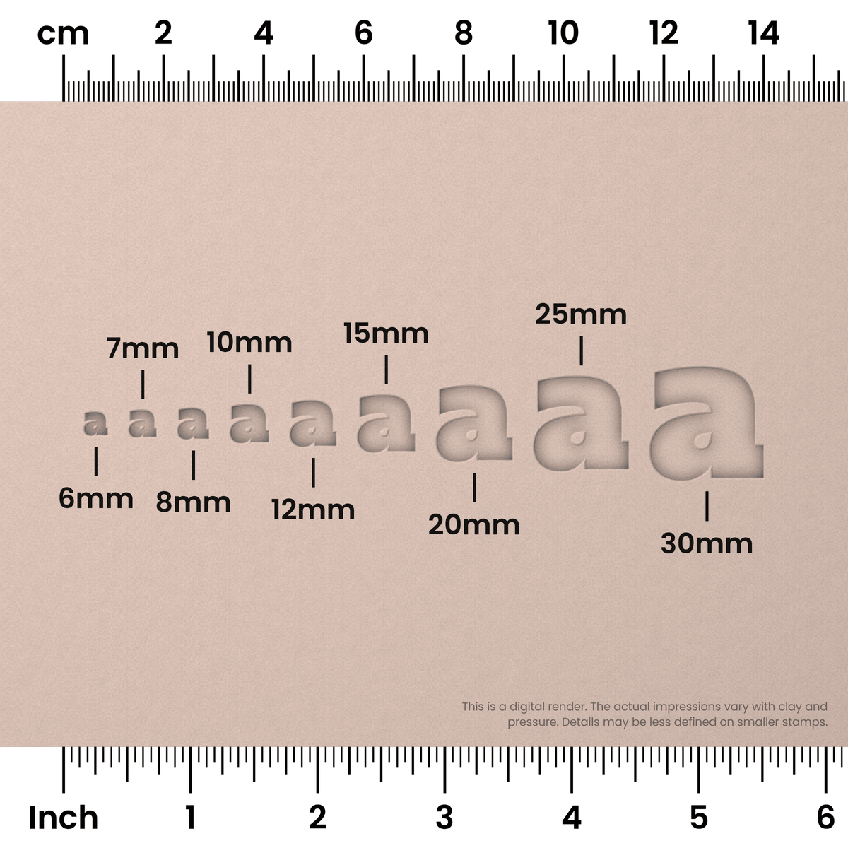 Alfa Slab One | Lowercase | Alphabet Stamp Sets - Ceramind® Tools