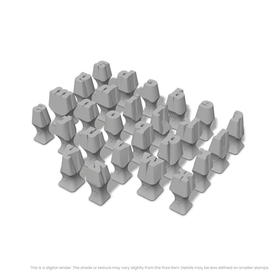 Alfa Slab One | Lowercase | Alphabet Stamp Sets - Ceramind® Tools