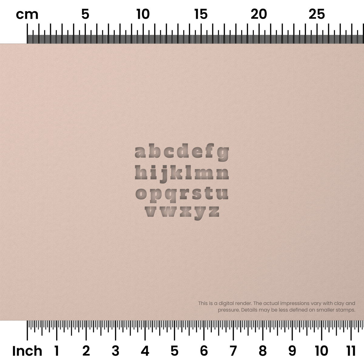 Alfa Slab One | Lowercase | Alphabet Stamp Sets - Ceramind® Tools