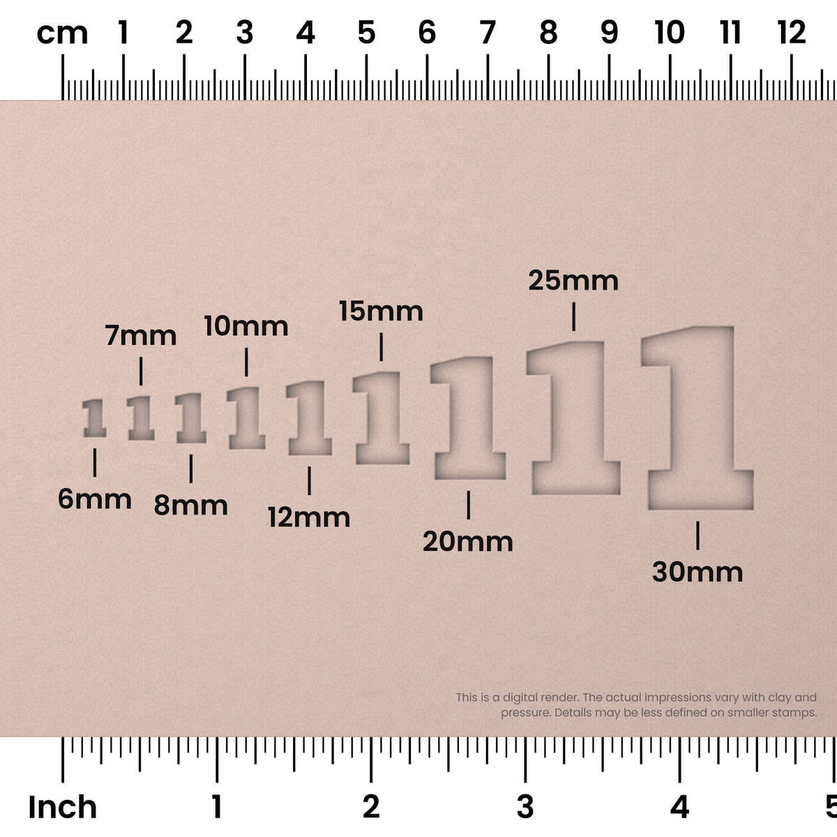 Alfa Slab One | Number Stamp Sets - Ceramind® Tools