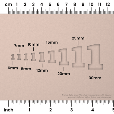 Alfa Slab One | Number Stamp Sets - Ceramind® Tools