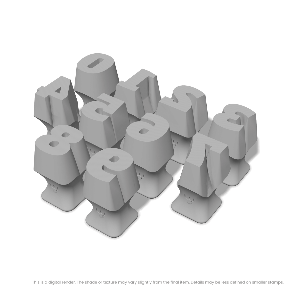 Alfa Slab One | Number Stamp Sets - Ceramind® Tools