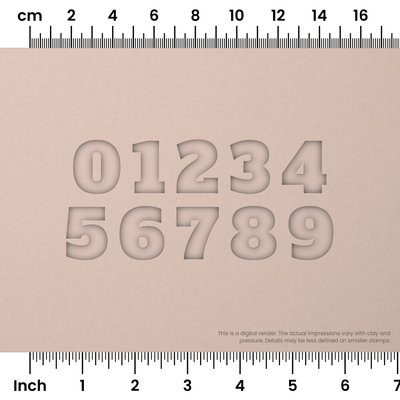 Alfa Slab One | Number Stamp Sets - Ceramind® Tools