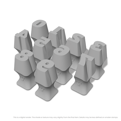 Alfa Slab One | Number Stamp Sets - Ceramind® Tools