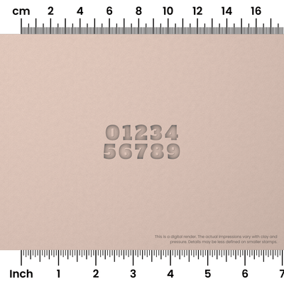 Alfa Slab One | Number Stamp Sets - Ceramind® Tools