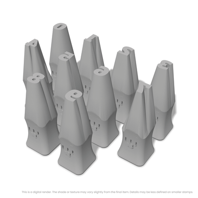 Alfa Slab One | Number Stamp Sets - Ceramind® Tools
