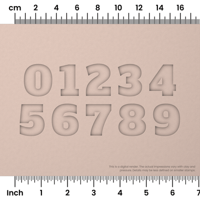 Alfa Slab One | Number Stamp Sets - Ceramind® Tools