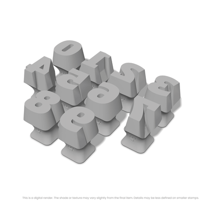 Alfa Slab One | Number Stamp Sets - Ceramind® Tools