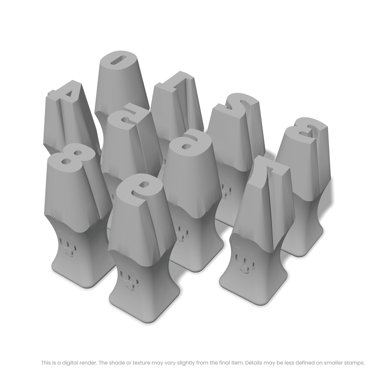 Alfa Slab One | Number Stamp Sets - Ceramind® Tools