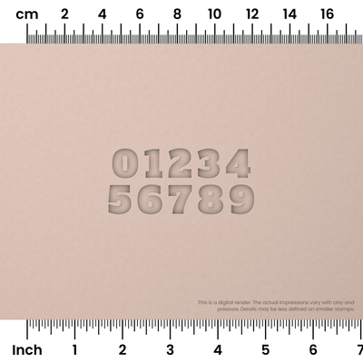Alfa Slab One | Number Stamp Sets - Ceramind® Tools