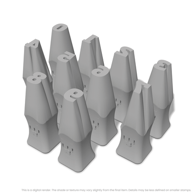 Alfa Slab One | Number Stamp Sets - Ceramind® Tools