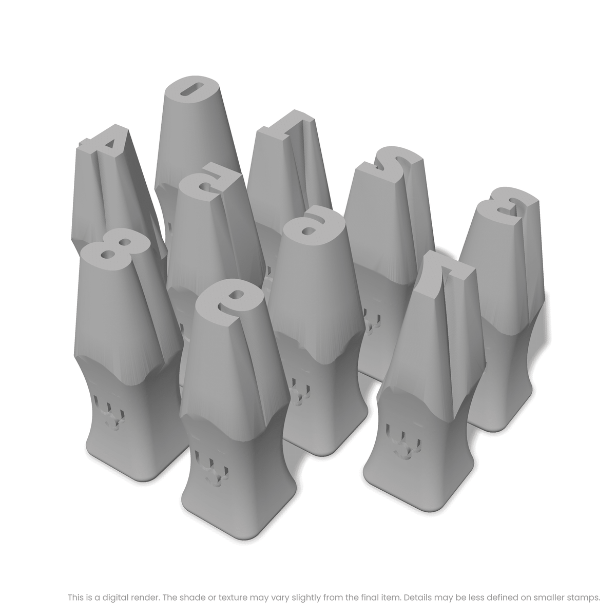 Alfa Slab One | Number Stamp Sets - Ceramind® Tools