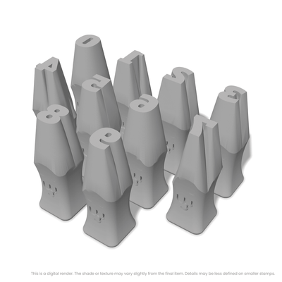 Alfa Slab One | Number Stamp Sets - Ceramind® Tools