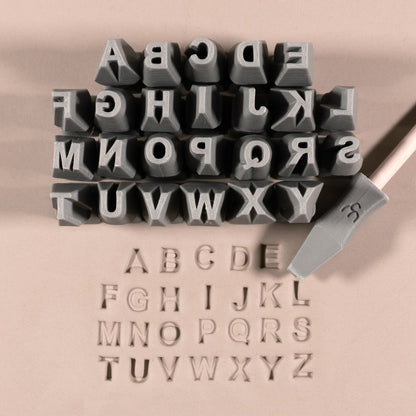 Alphabet Stamp Set | All Caps | Arial Bold Font | 7mm Width - Ceramind® Tools