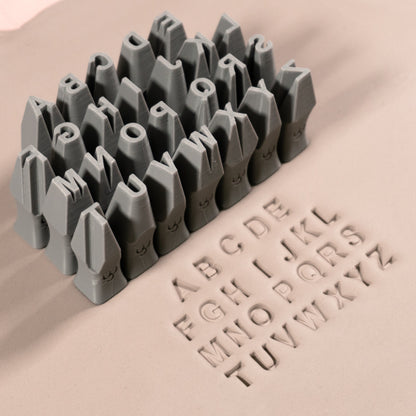 Alphabet Stamp Set | All Caps | Arial Bold Font | 7mm Width - Ceramind® Tools