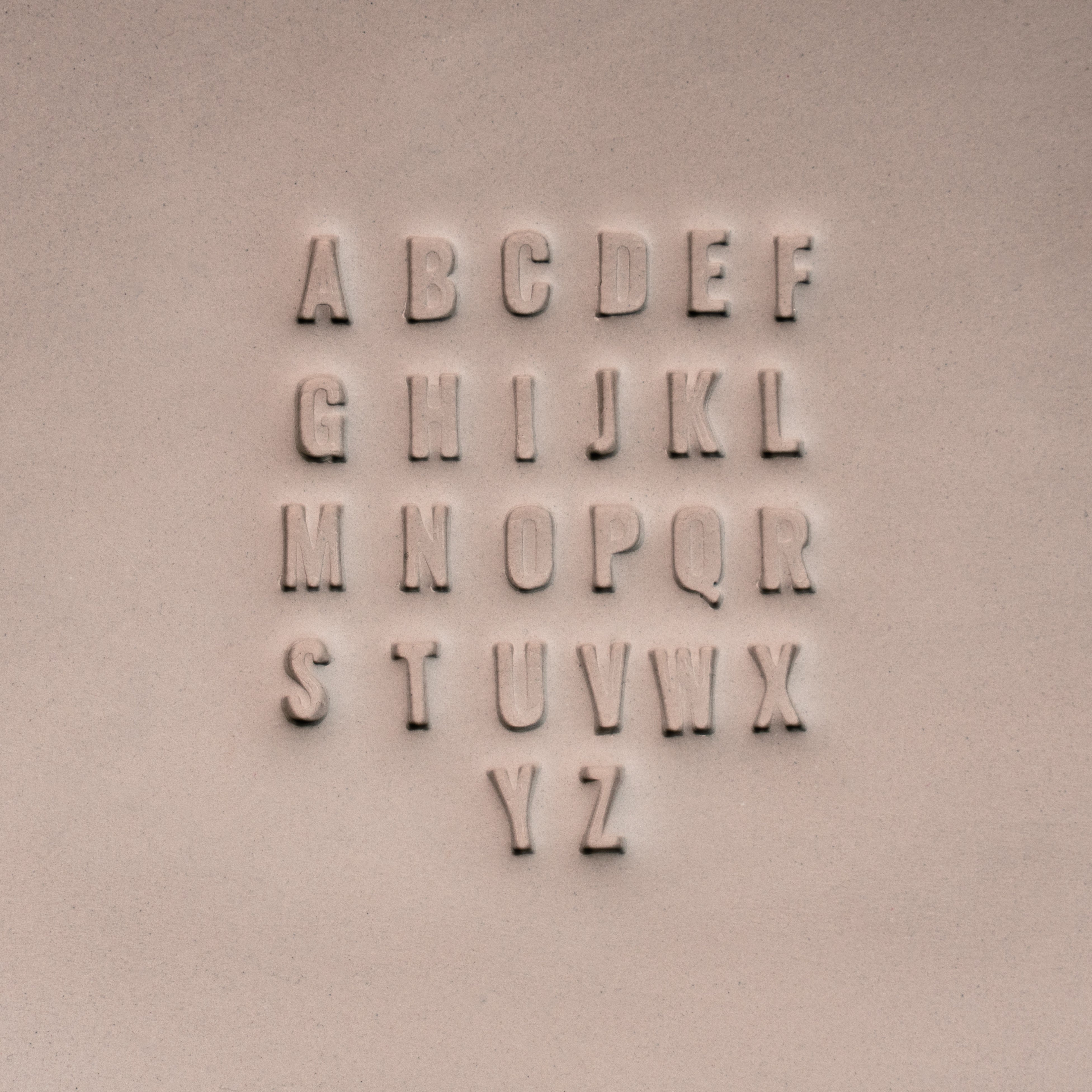 Alphabet Stamp Set | All Caps | Oswald Bold Font | 7mm Width - Ceramind® Tools