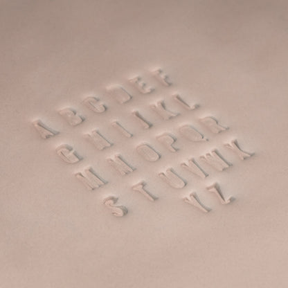 Alphabet Stamp Set | All Caps | Oswald Bold Font | 7mm Width - Ceramind® Tools