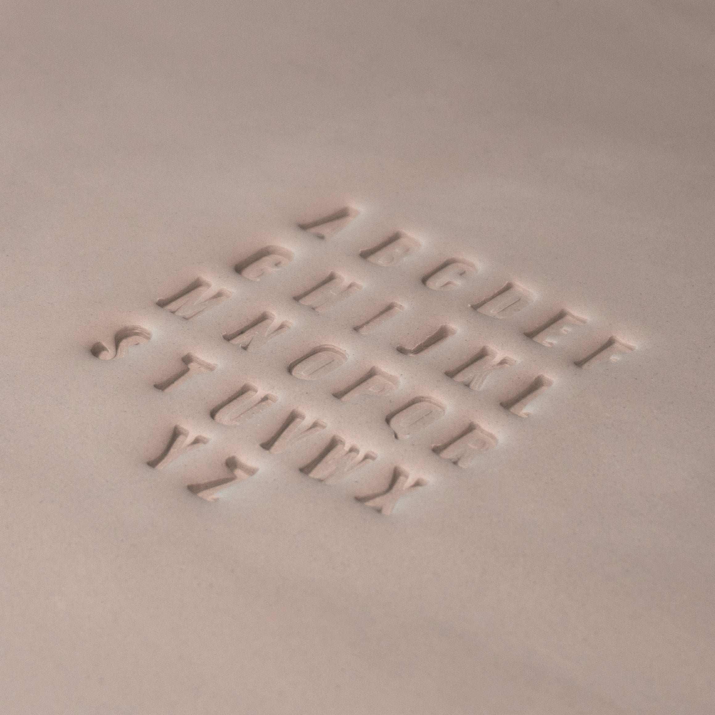 Alphabet Stamp Set | All Caps | Oswald Bold Font | 7mm Width - Ceramind® Tools