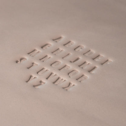 Alphabet Stamp Set | All Caps | Oswald Bold Font | 7mm Width - Ceramind® Tools
