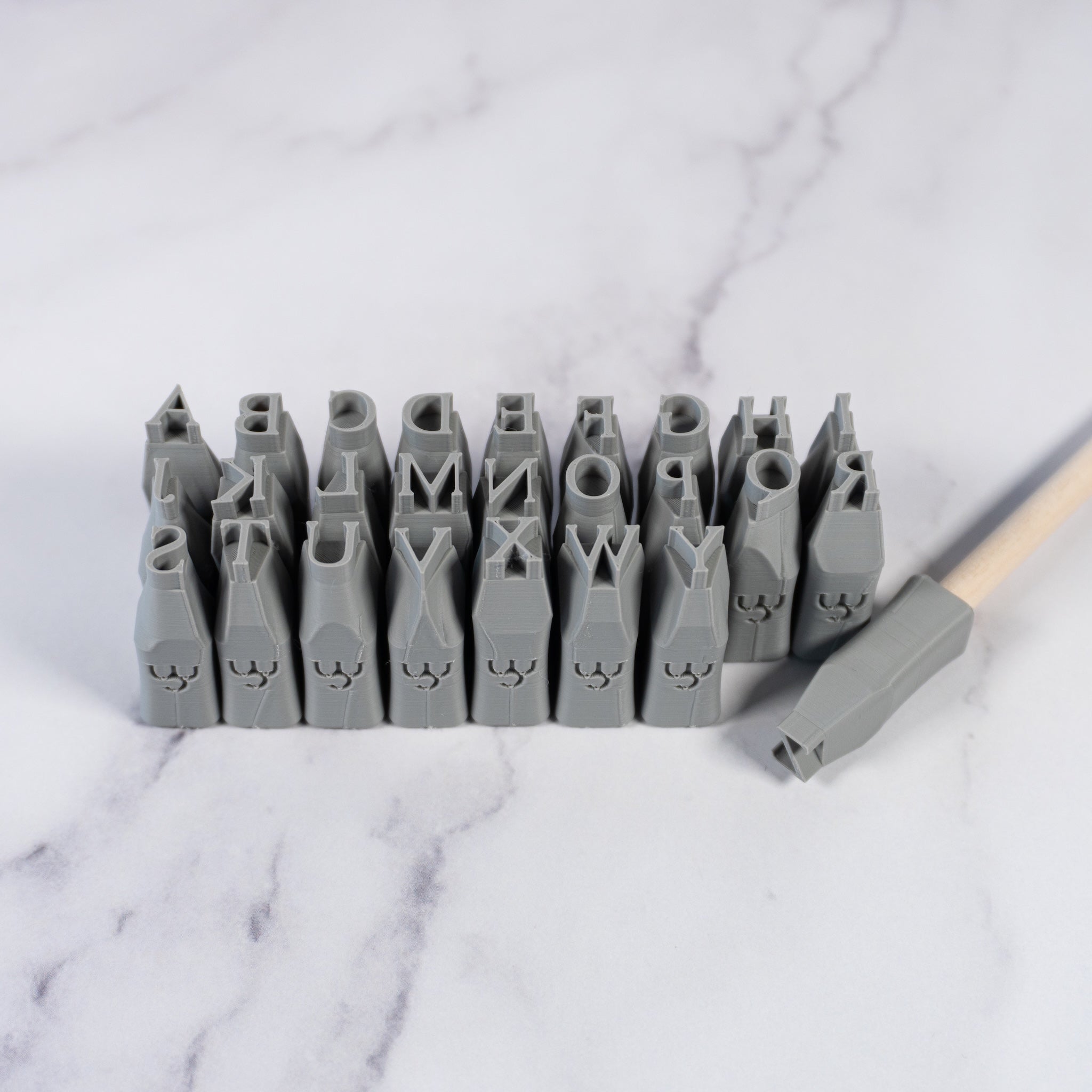 Alphabet Stamp Set | All Caps | Times New Roman Font - Ceramind® Tools