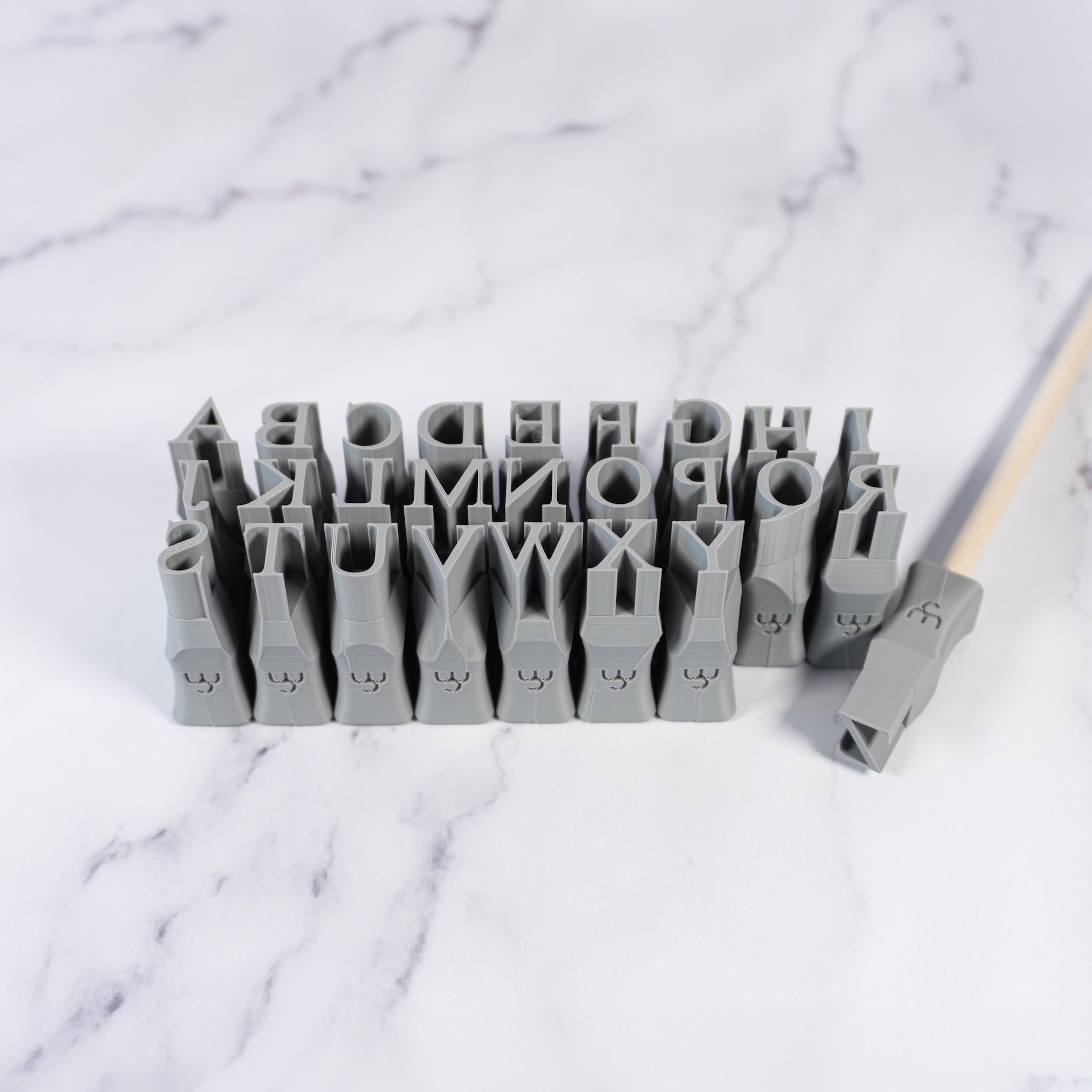 Alphabet Stamp Set | All Caps | Times New Roman Font - Ceramind® Tools