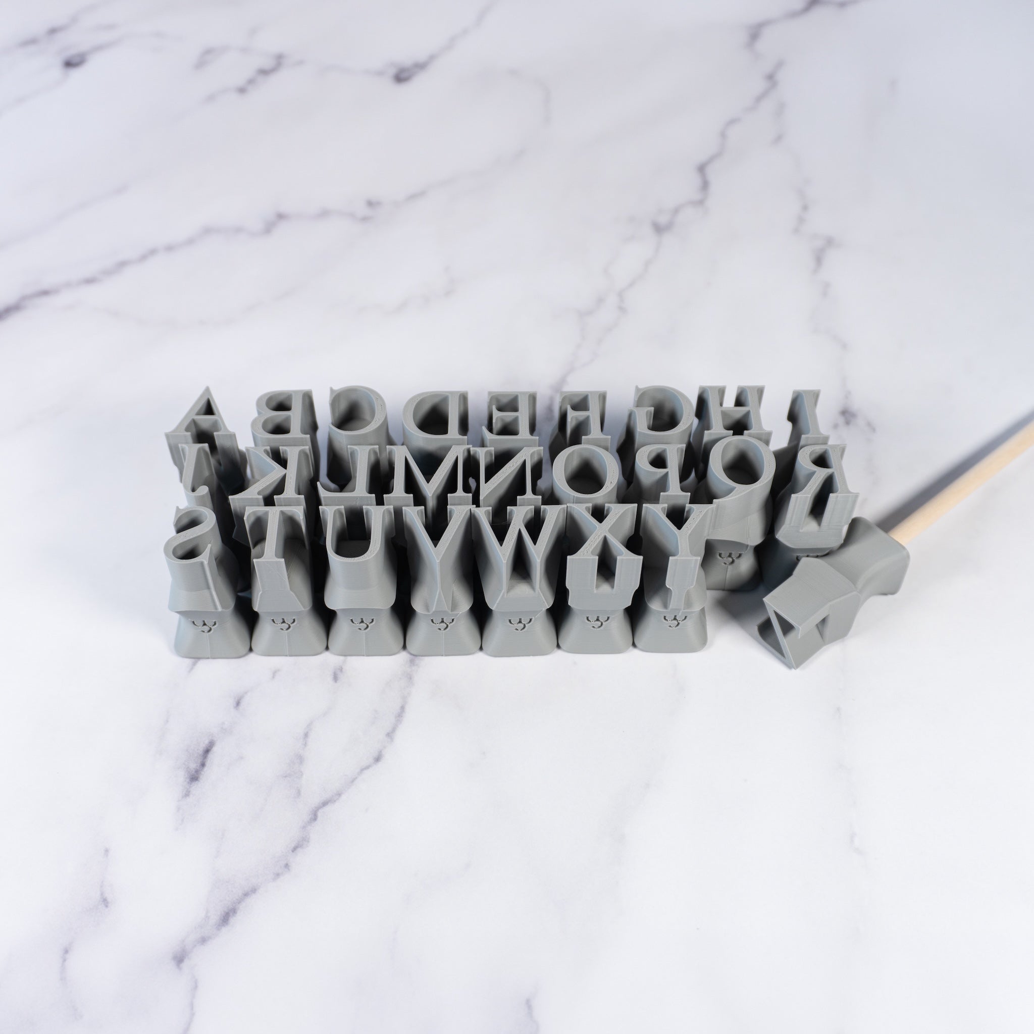 Alphabet Stamp Set | All Caps | Times New Roman Font - Ceramind® Tools