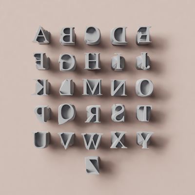 Alphabet Stamp Set | All Caps | Times New Roman Font - Ceramind® Tools