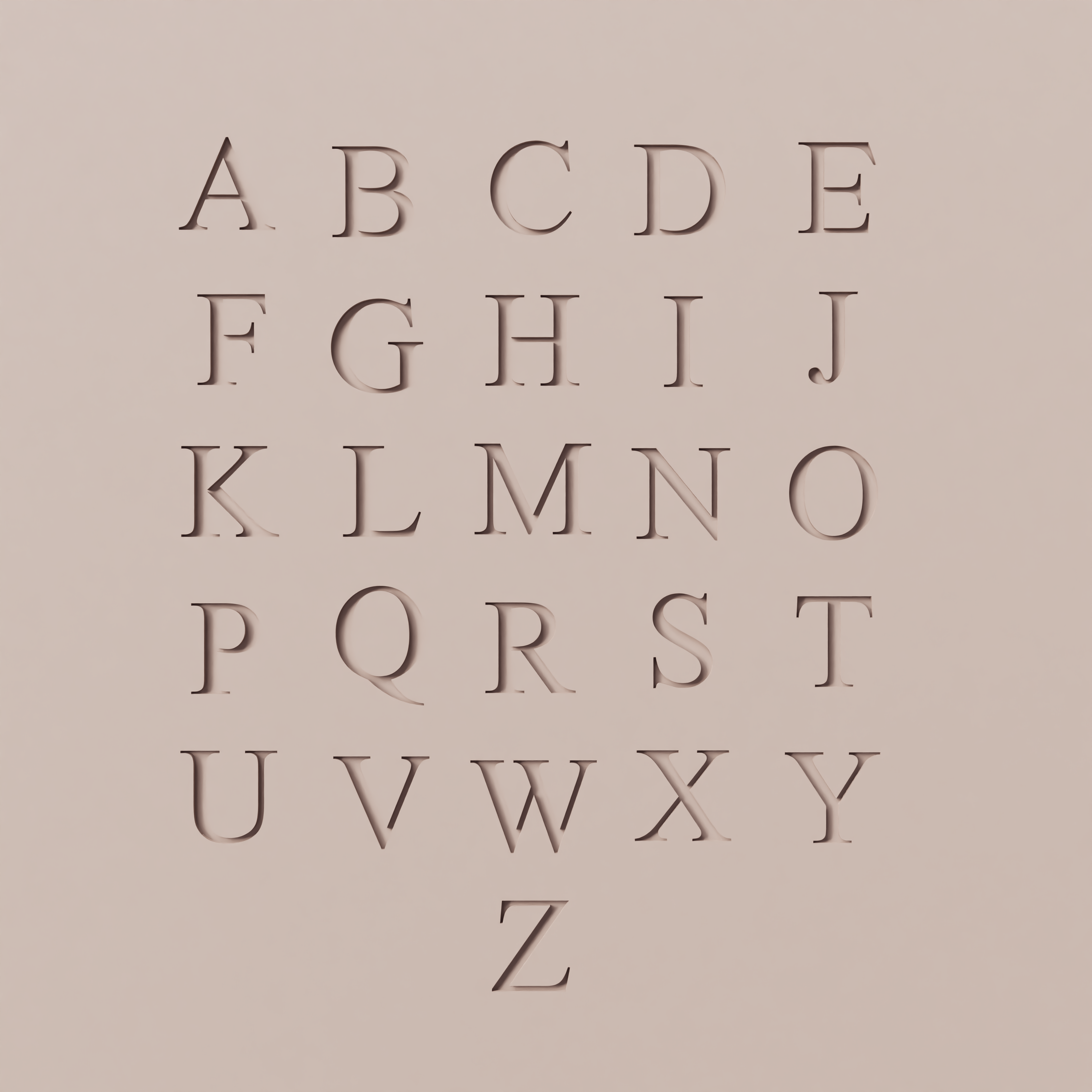 Alphabet Stamp Set | All Caps | Times New Roman Font - Ceramind® Tools
