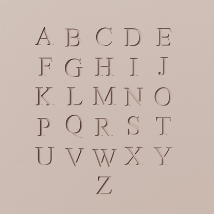 Alphabet Stamp Set | All Caps | Times New Roman Font - Ceramind® Tools